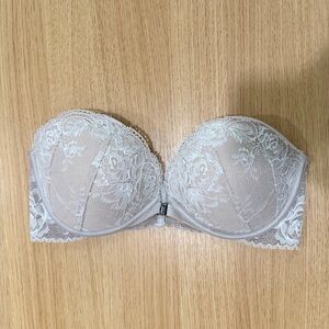 Victoria's Secret White Lace Anti-slip Strapless Bra
